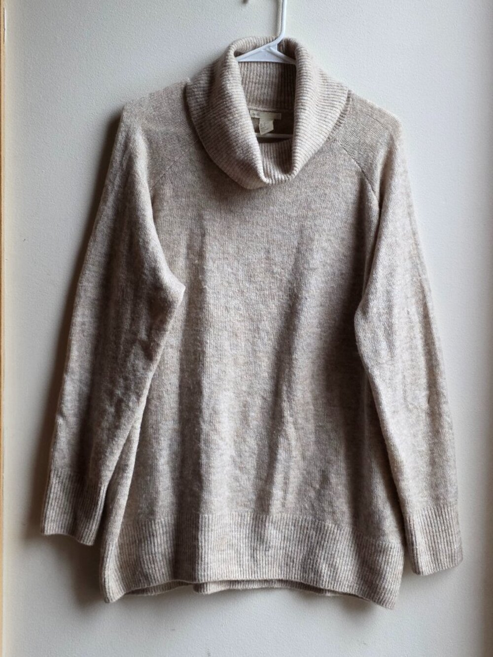 H&M Beige Cowl Neck Sweater Size Medium
